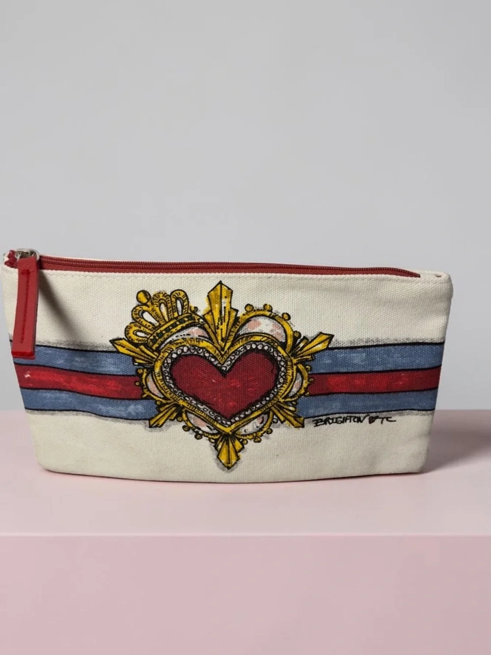 Brighton Heart Zip Pouch